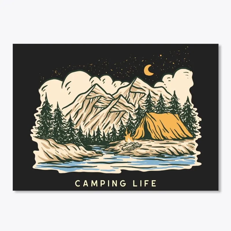 Camping Life Sticker